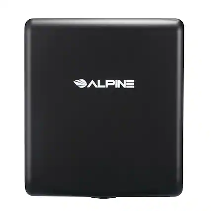 Front. Alpine Industries - Willow Commercial High Speed Automatic 120V Electric Hand Dryer - Matte Black.