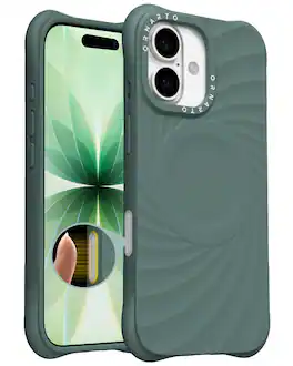 Ornarto - Vortuxe for iPhone 17 Case 6.3",Compatible with MagSafe,Sleek Aesthetic Liquid Silicone Phone Cover - Pine Green