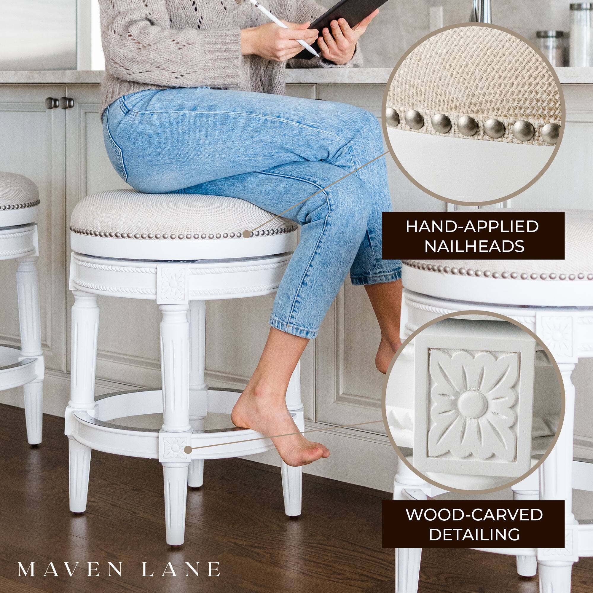 MAVEN LANE

HAND-APPLIED NAILHEADS

WOOD-CARVED DETAILING