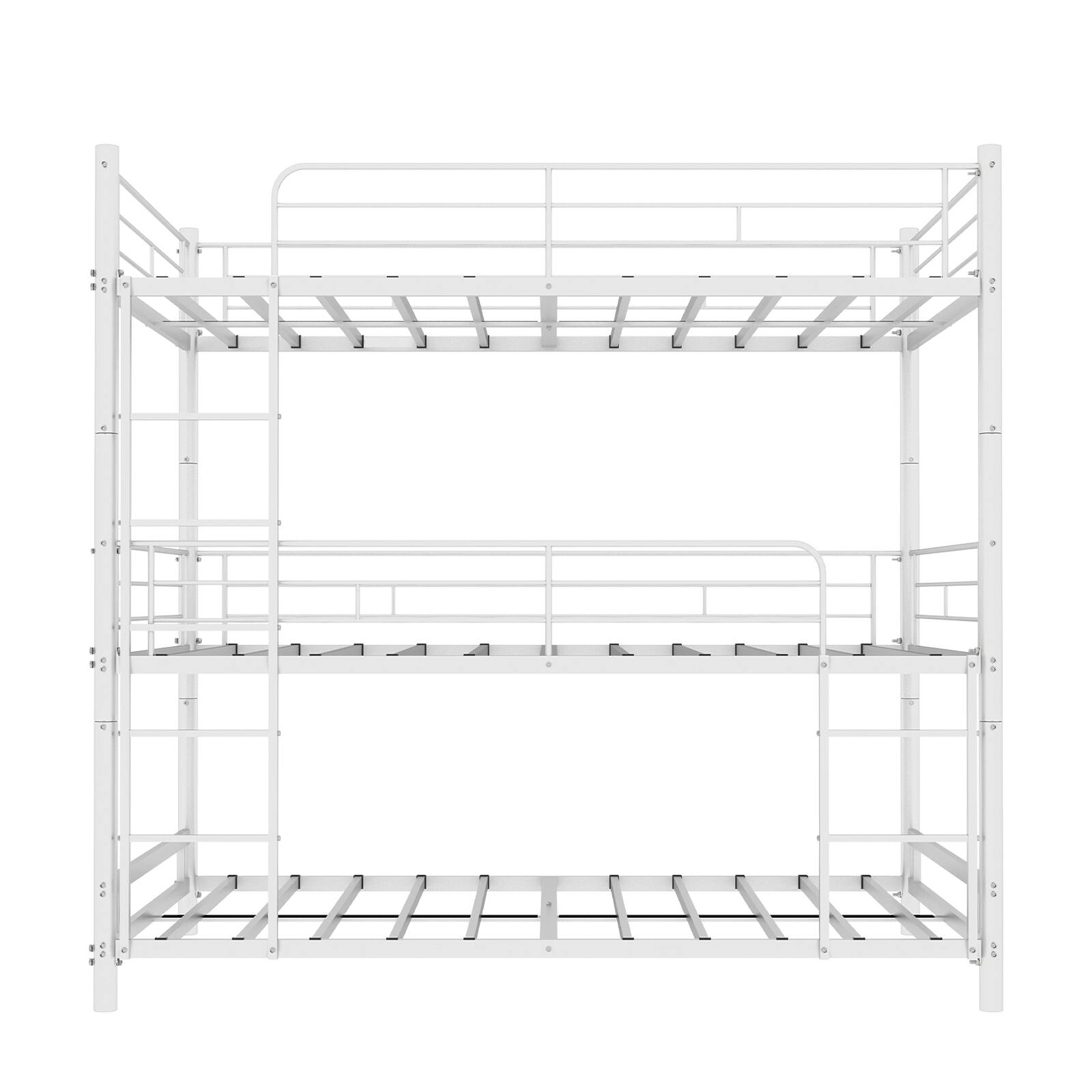 Alt View 9. Loheer - Loheer Twin Size White Metal Bed Frame Heavy Duty Steel Twin Bed Space Saving Noise Free Mattress Foundation - White.