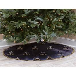 Pegasus - New Orleans Saints Micro Plush Christmas Tree Skirt - Black