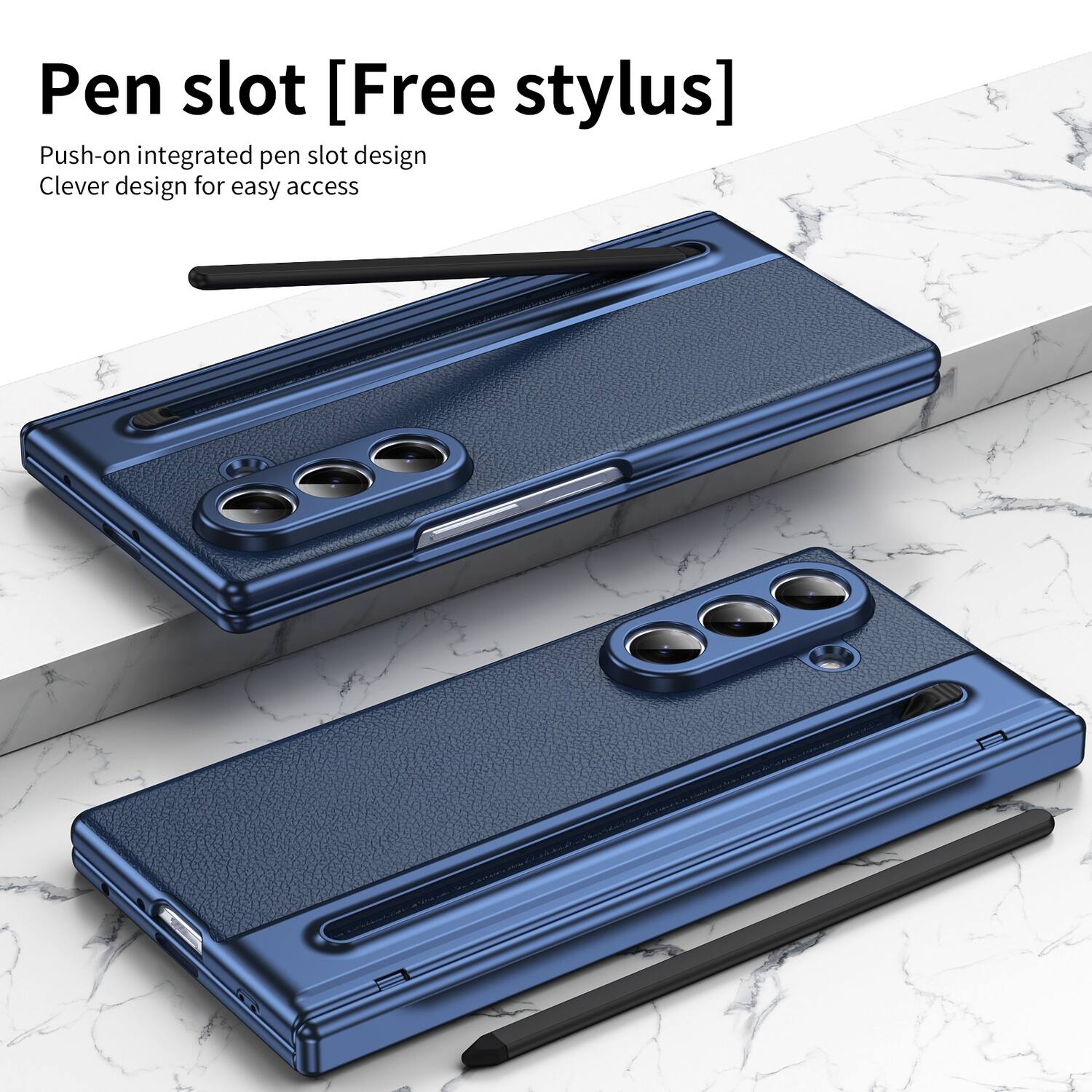 Pen slot [Free stylus]  
Push-on integrated pen slot design  
Clever design for easy access