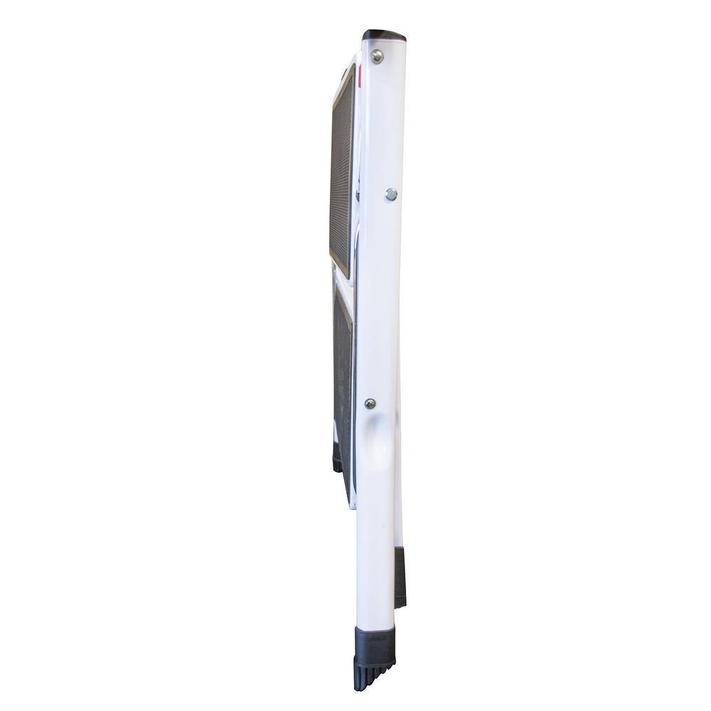 Alt View 4. AmeriHome - Two Step Mini Step Ladder - White Black.