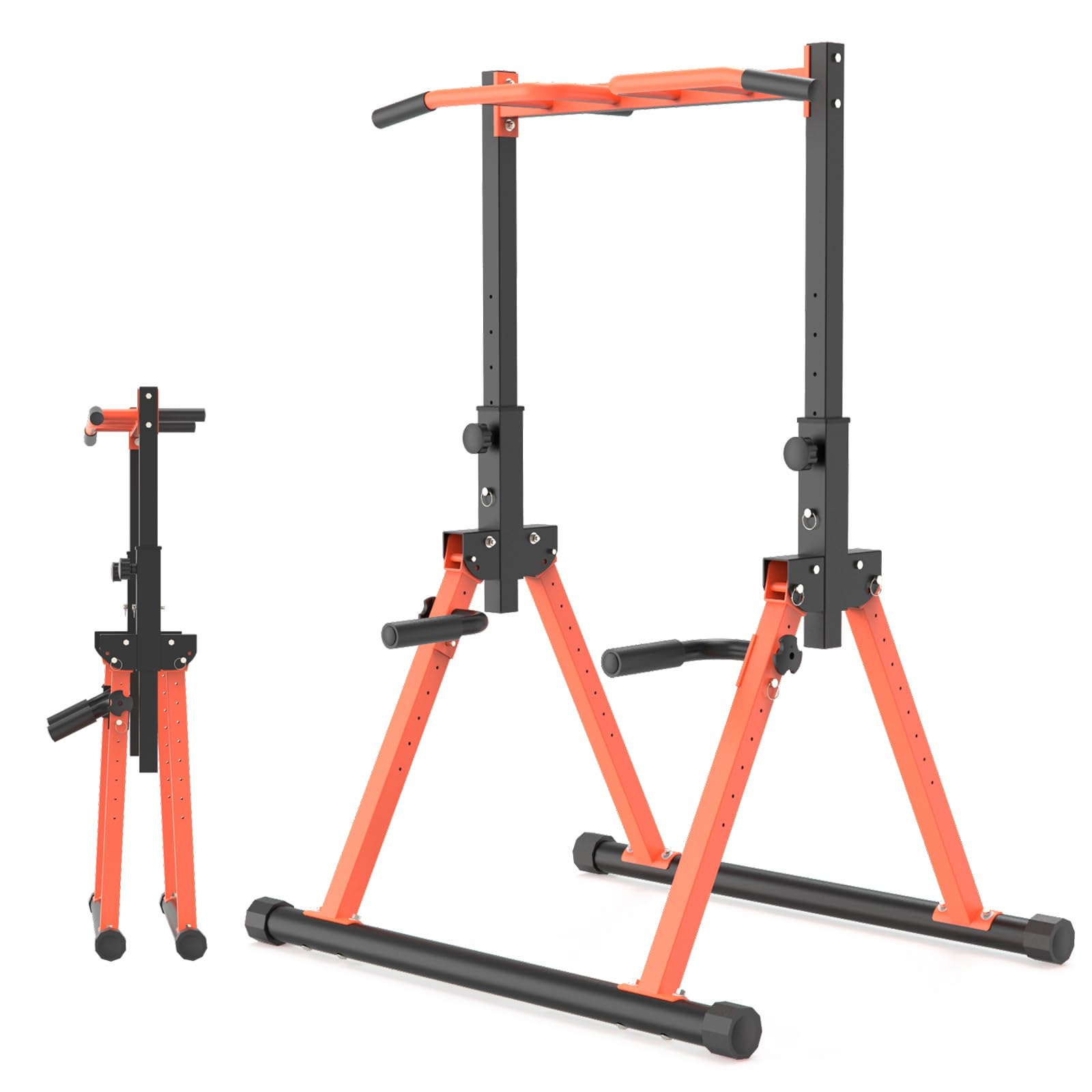 Front. ThinkLink Electronic - Dip Station - Home Gym Strength Pull-ups Dip-ups s - multifunction orange.