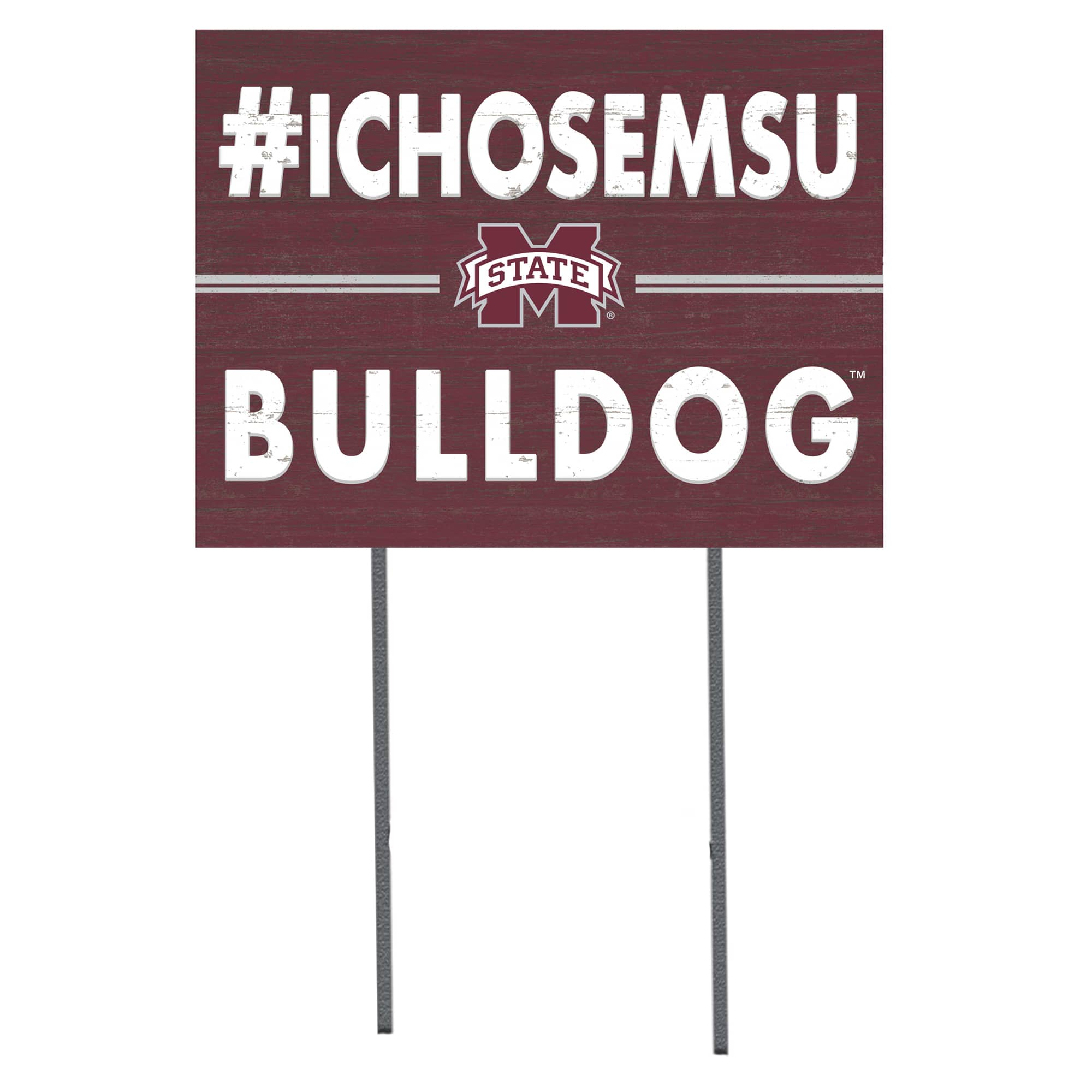 Jardine - Mississippi State Bulldogs 18'' x 24'' I Chose Lawn Sign - Maroon