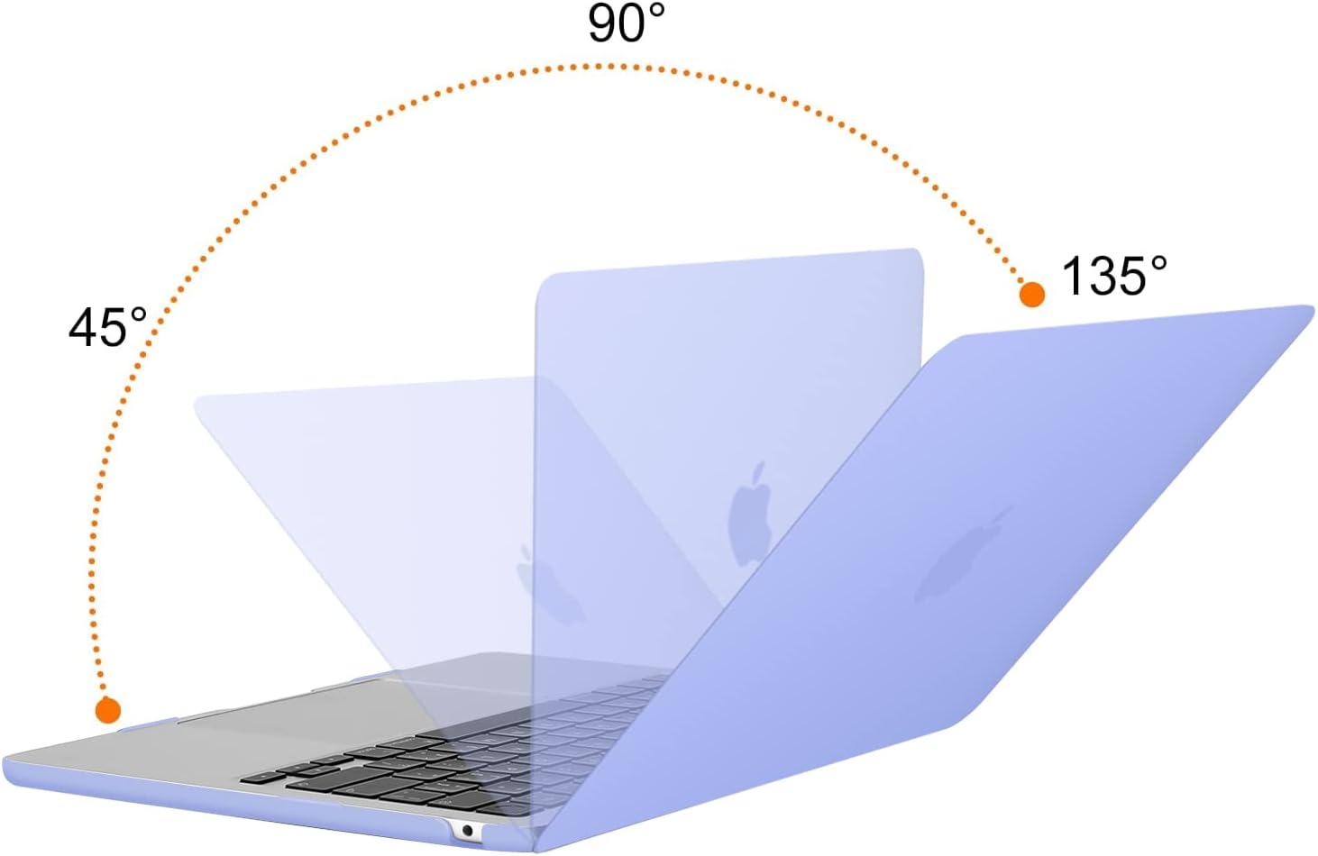 Back. mosiso - Laptop Case for MacBook Air 13 inch Case M5 A3449 M4 A3240 M3 A3113 M2 A2681 2022-2026 - Slate Blue.