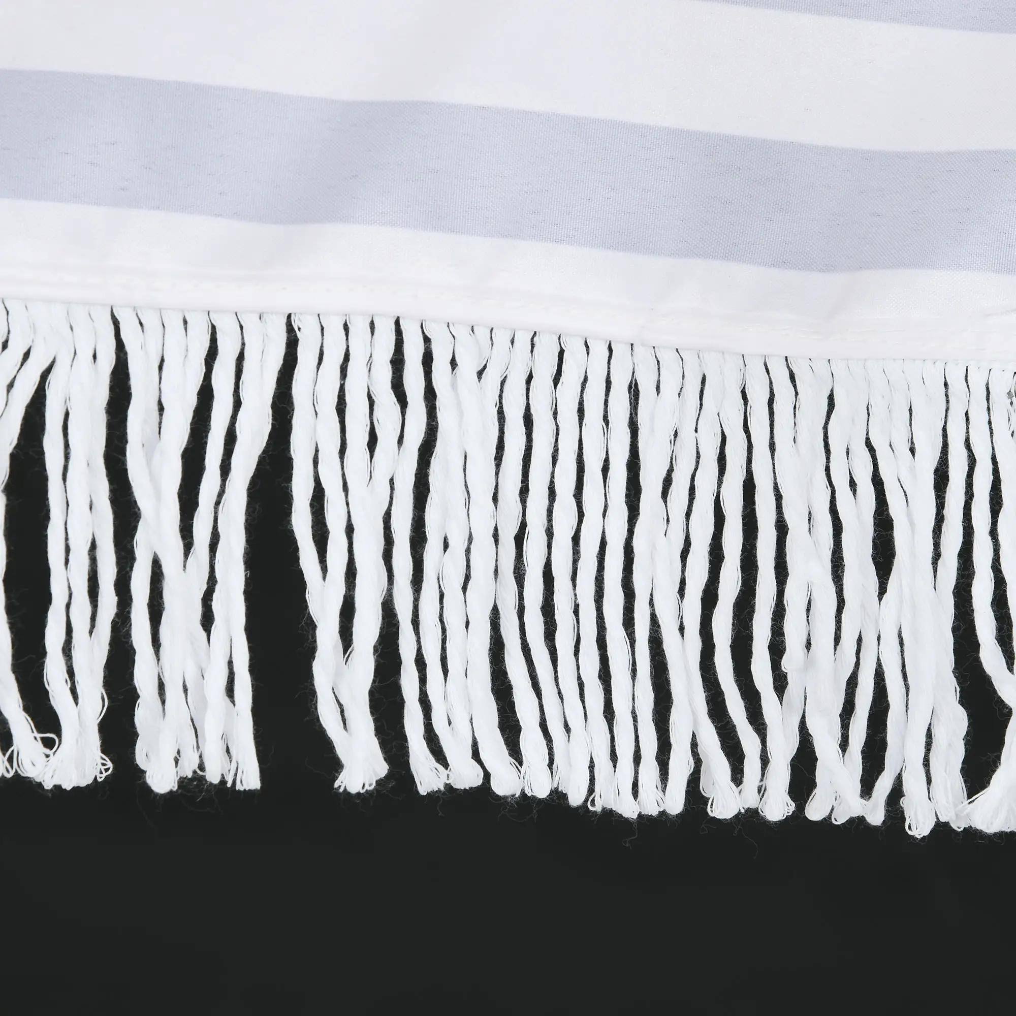 Alt View 5. Spaco - Spaco 7x7 FT Outdoor Umbrella with Tilt, Vent, Fringed Ruffles for Patio - Blue.