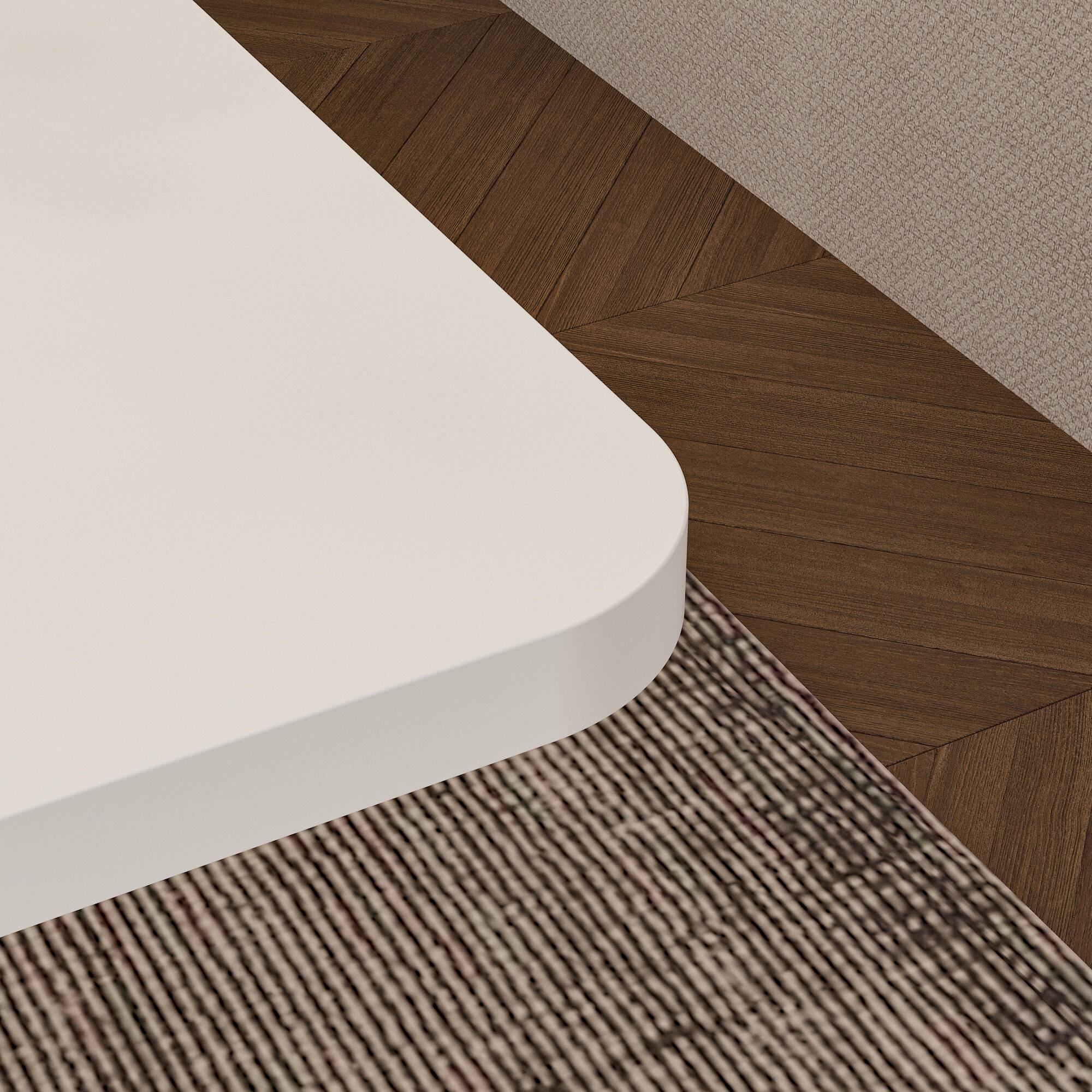 Alt View 9. FUFU&GAGA - FUFU&GAGA Arched Desk – Elegant Home Office & Study Workspace - White.