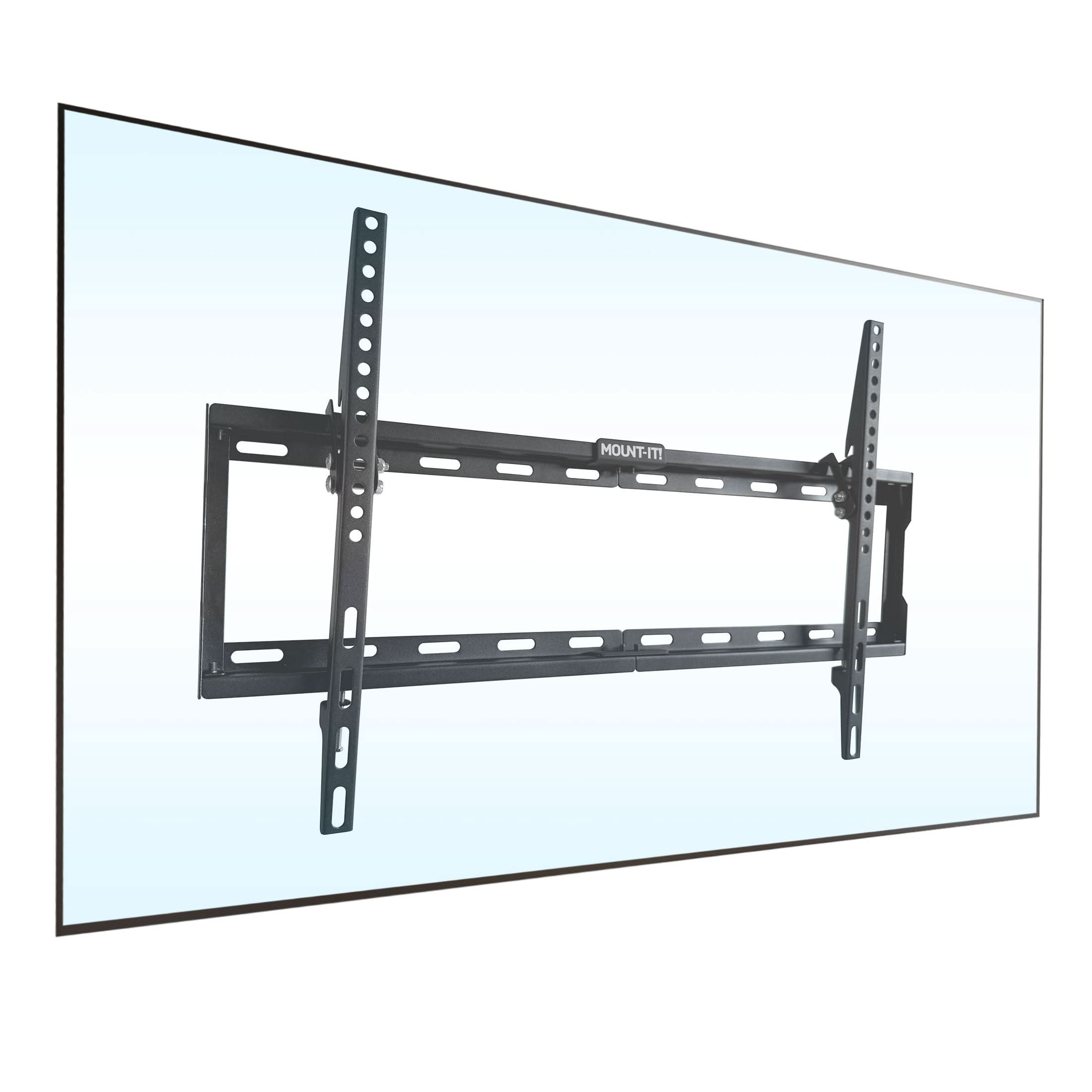 Front. Mount-It! - Low Profile Tilt TV Wall Mount – Fits 32"–65" TVs, Up to 121 lbs, Slim Design - Black.