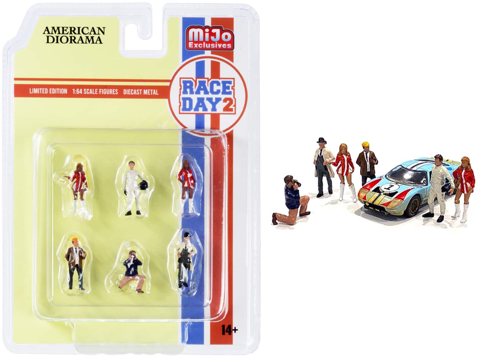 """Race Day 2"" 6 piece Diecast Figurine Set for 1/64 Scale Models by American Diorama" price history on PriceWatchPro