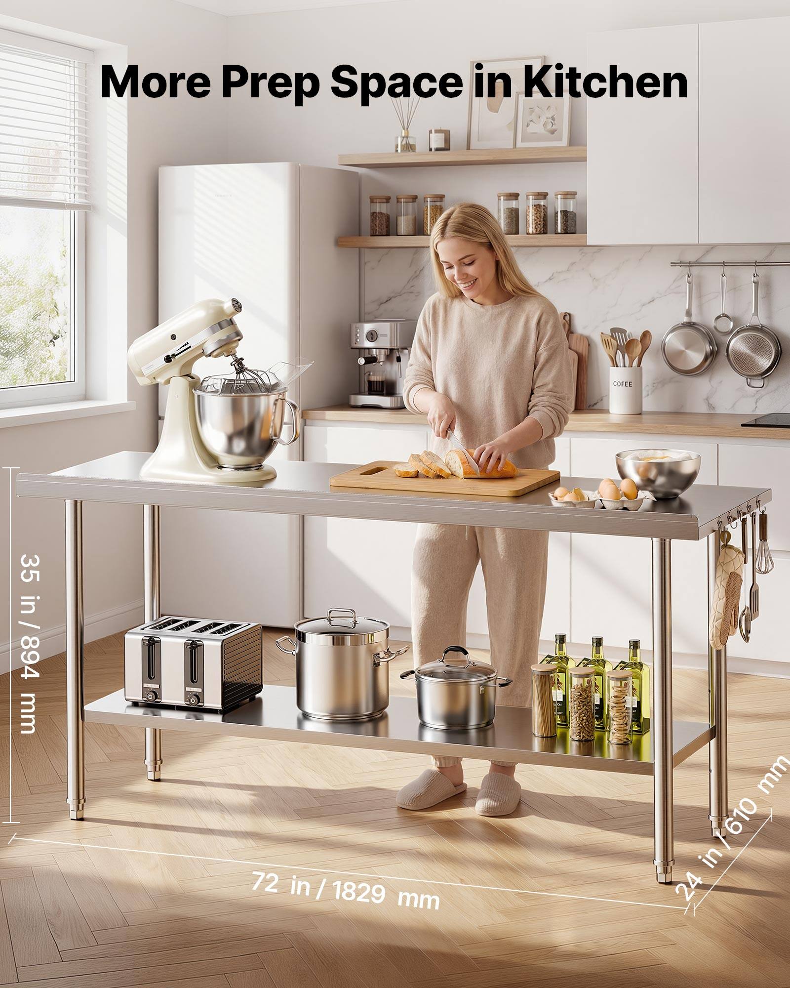 More Prep Space in Kitchen

COFER

35 in / 894 mm

72 in / 1829 mm

24 in / 610 mm