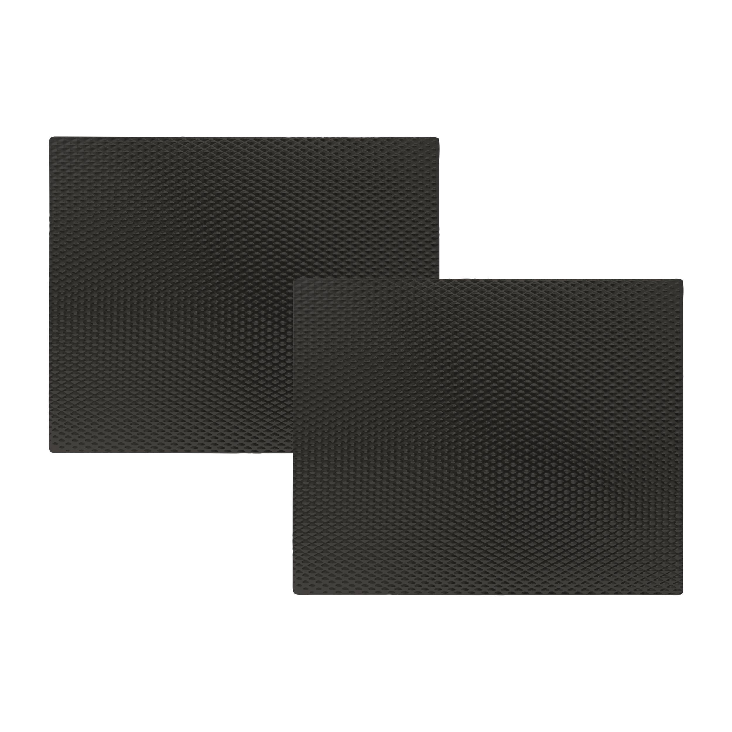 Alt View 1. Range Kleen - 6-Piece 2-pack 14 x 17-inch Black Matte Counter Mats and 4-pk Seaside Retreat Burner Covers.