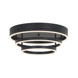 Umeiluce - 19.7" Modern LED Flush Mount lighting Geometric light for Low-ceiling - Matte Black