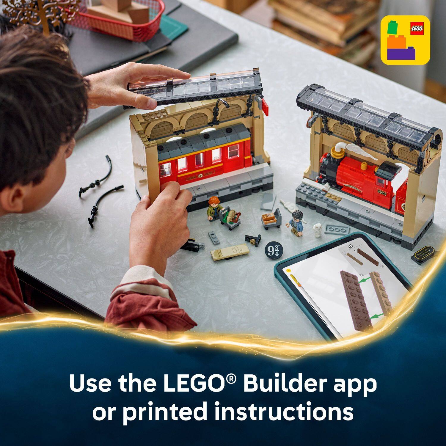 Use the LEGO Builder app or printed instructions