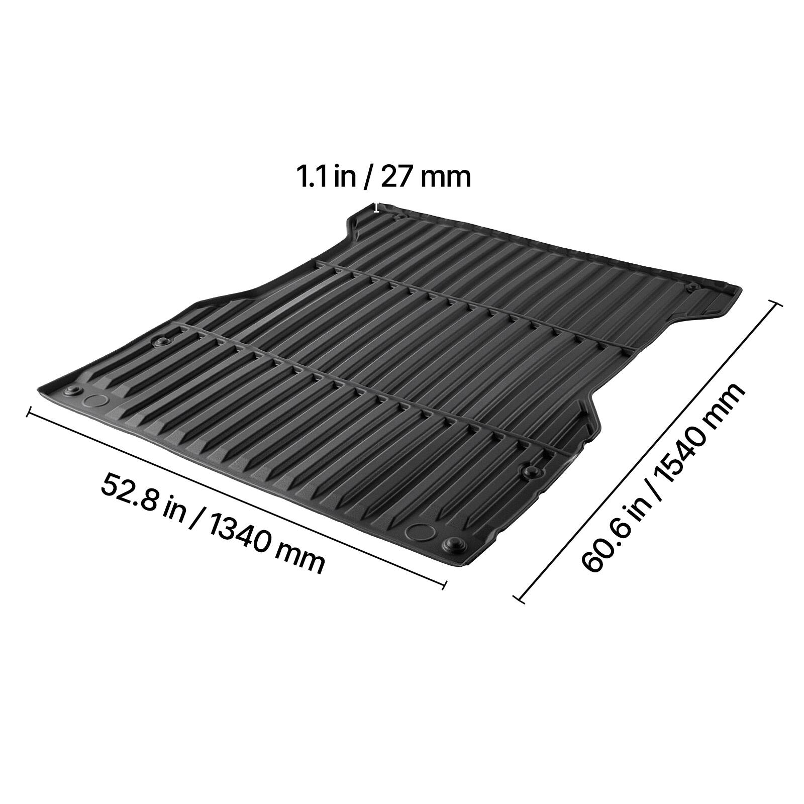 1.1 in / 27 mm  
52.8 in / 1340 mm  
60.6 in / 1540 mm