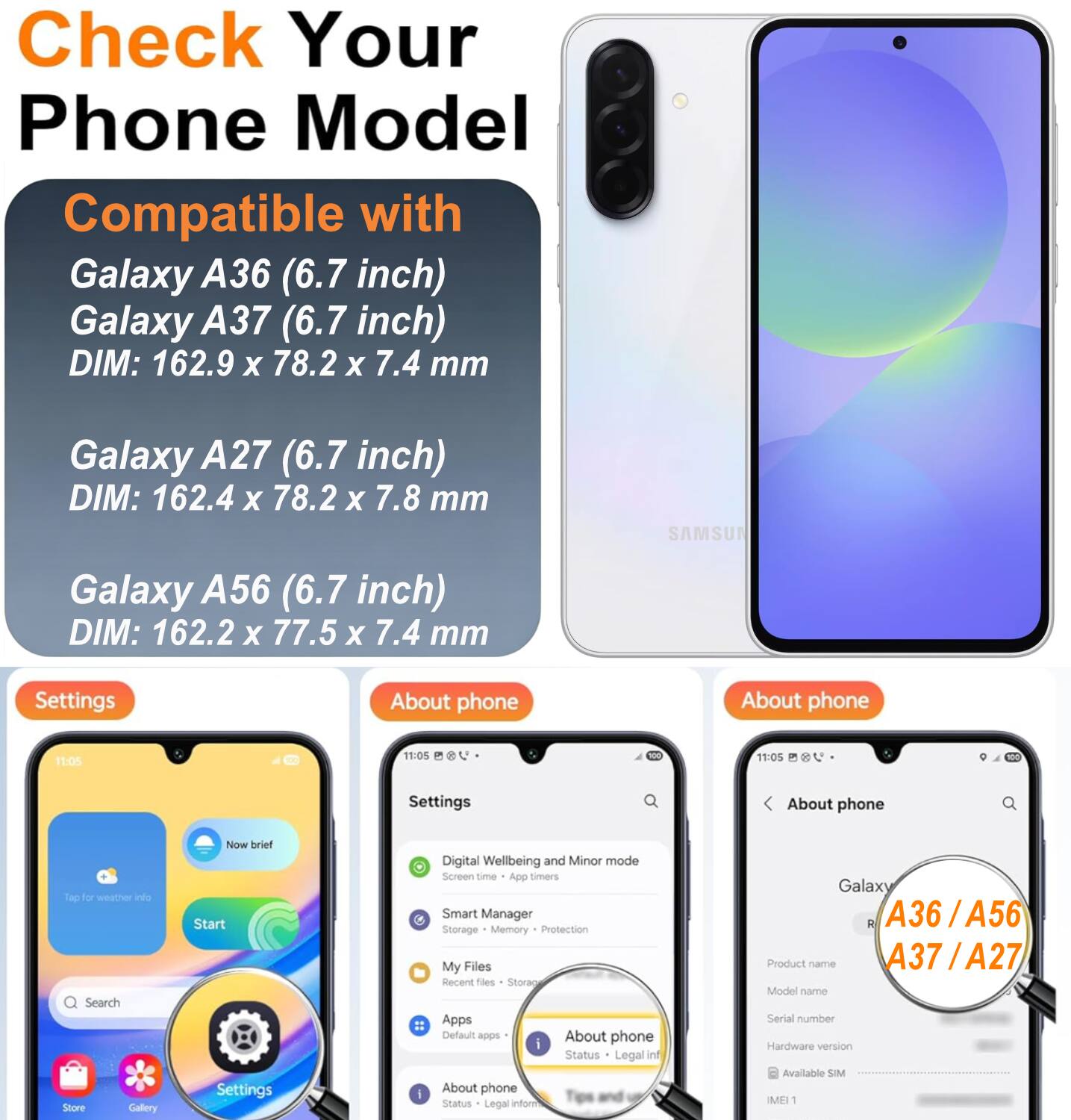 Equipd Case for Galaxy A37 / A27 / A36 / A56 5G (6.7