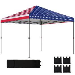 Outsunny - 10 x 10 ft Pop Up Canopy Tent with One Push Setup, Easy Setup Outdoor Portable Instant Canopy Shelter
