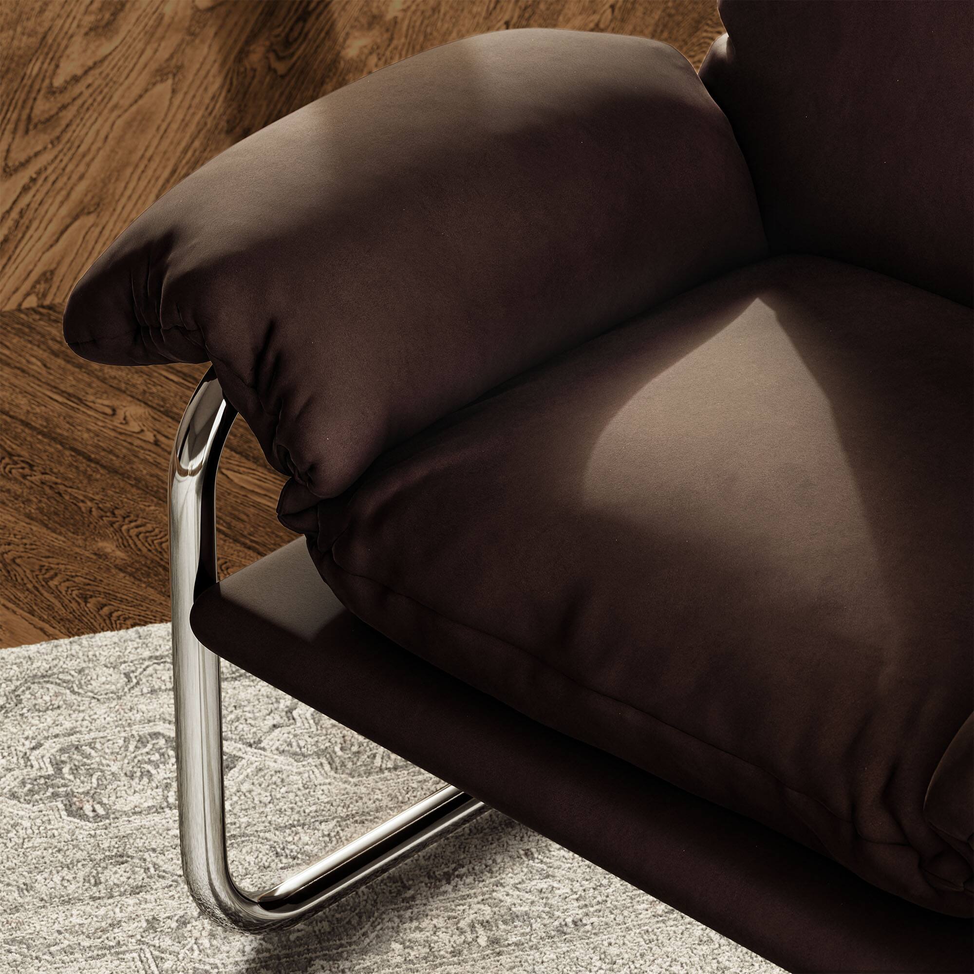 Alt View 1. Modway - Ansel Accent Chair - Chocolate Brown.