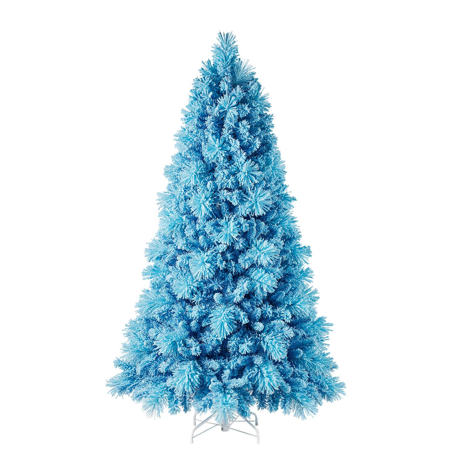 Alt View 3. Home Heritage - Home Heritage Snowdrift 6.5 Ft Pre-Lit Artificial Christmas Holiday Tree, Blue - Blue.