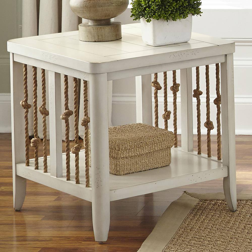 Alt View 4. Liberty Furniture Industries - Dockside End Table in White - White.