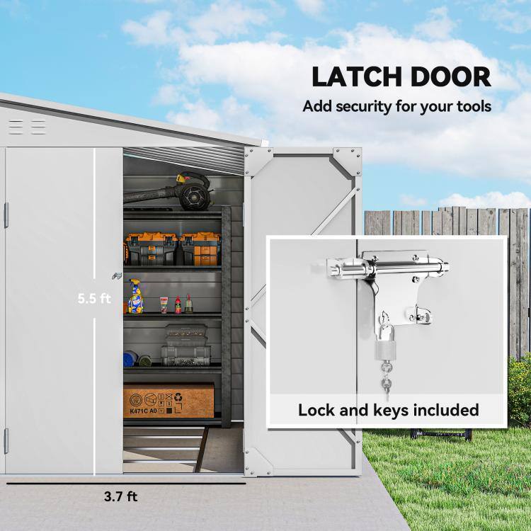 LATCH DOOR  
Add security for your tools

5.5 ft

@SHA K471C AO

Lock and keys included

3.7 ft