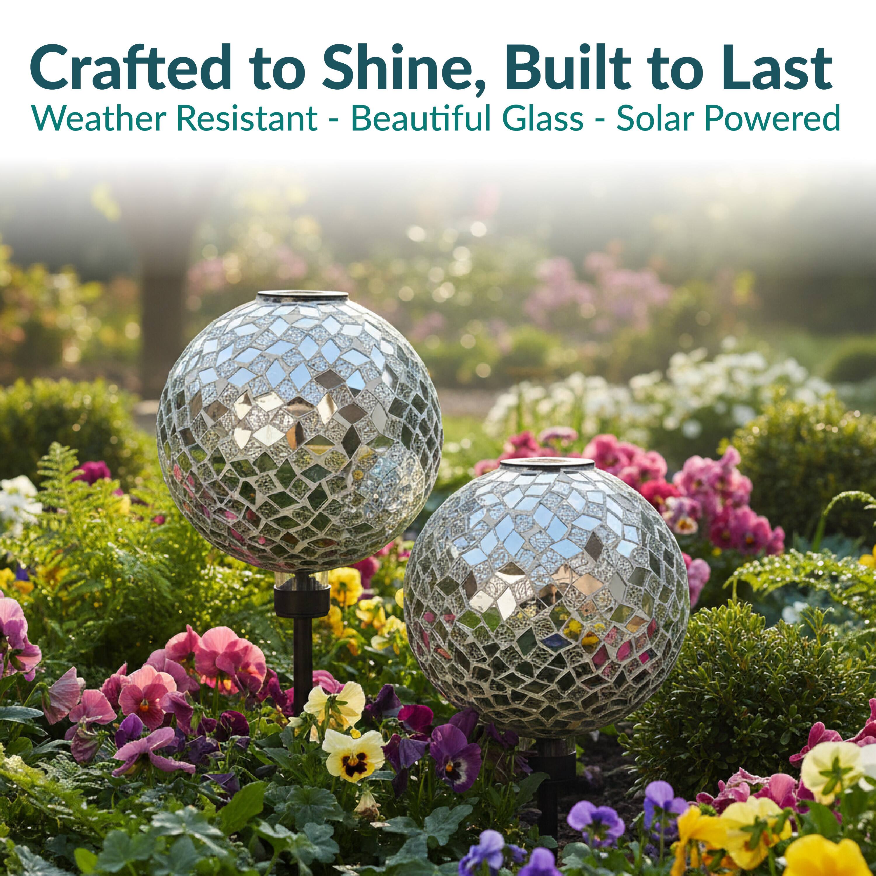 Crafted to Shine, Built to Last  
Weather Resistant - Beautiful Glass - Solar Powered
