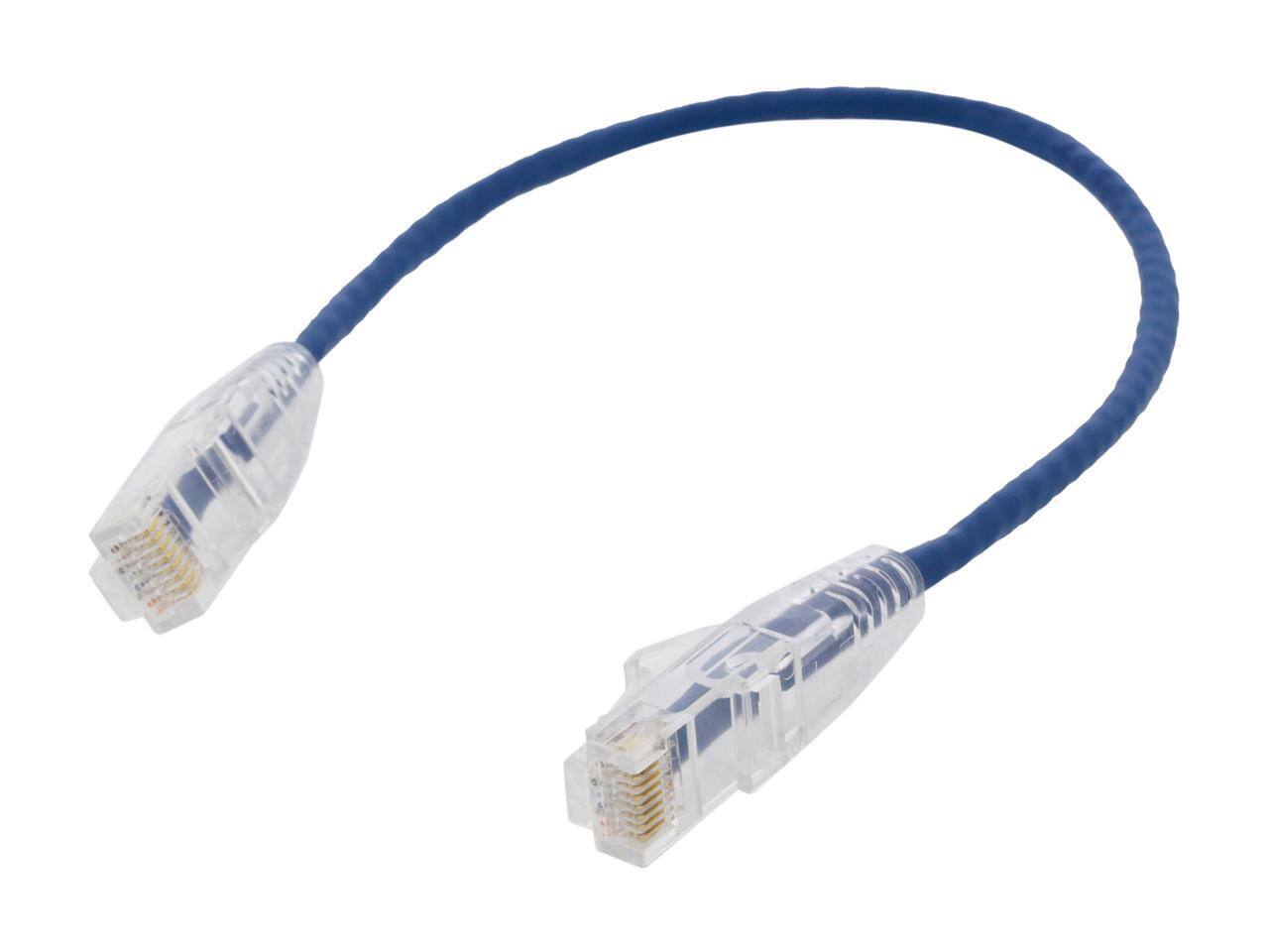 Alt View 1. Nippon Labs - Nippon Labs 28AWG Cat6 Snagless Ethernet Cable, 550MHz UTP RJ45, 1ft Blue.