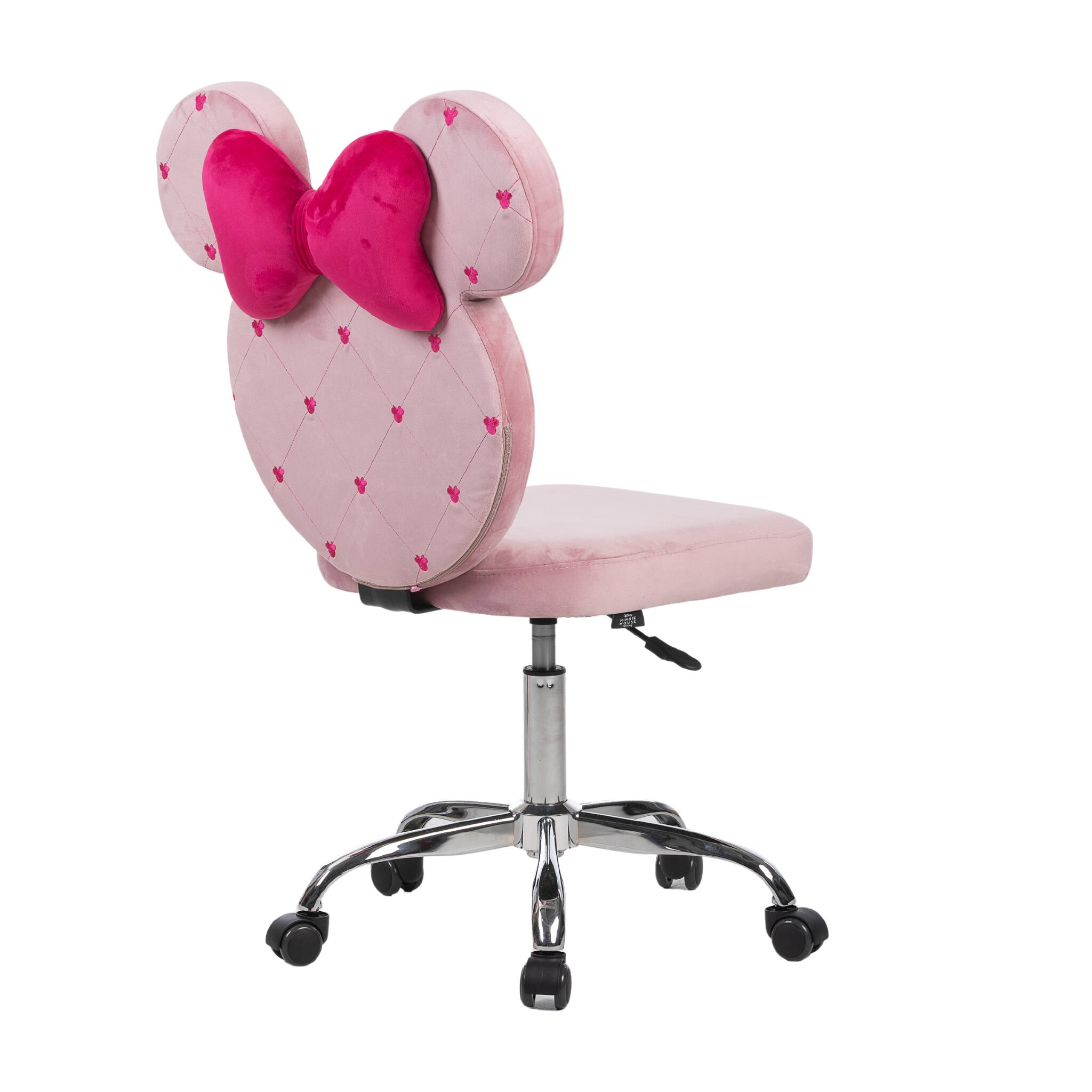 Left. Impressions Vanity Co. - Minnie Mouse Swivel Vanity Chair - PInk.