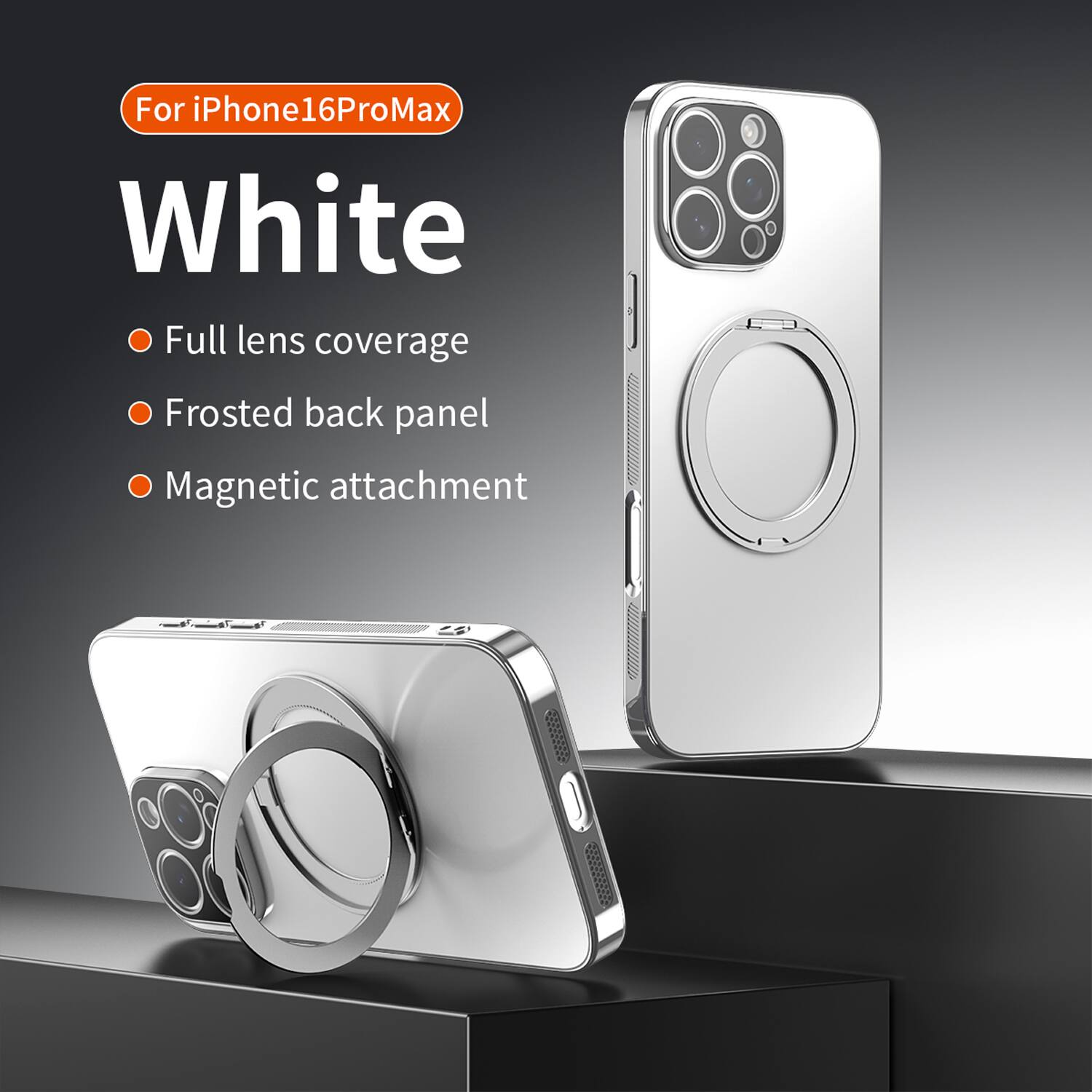 Dteck for Apple iPhone 16 Pro Max Magnetic Plated Case,with 360 ...