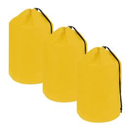 Unique Bargains - Drawstring Bag with Toggle & Cinch - Portable Outdoor Ditty Storage Sack, 9x17in for Backpacking Camping - Yellow