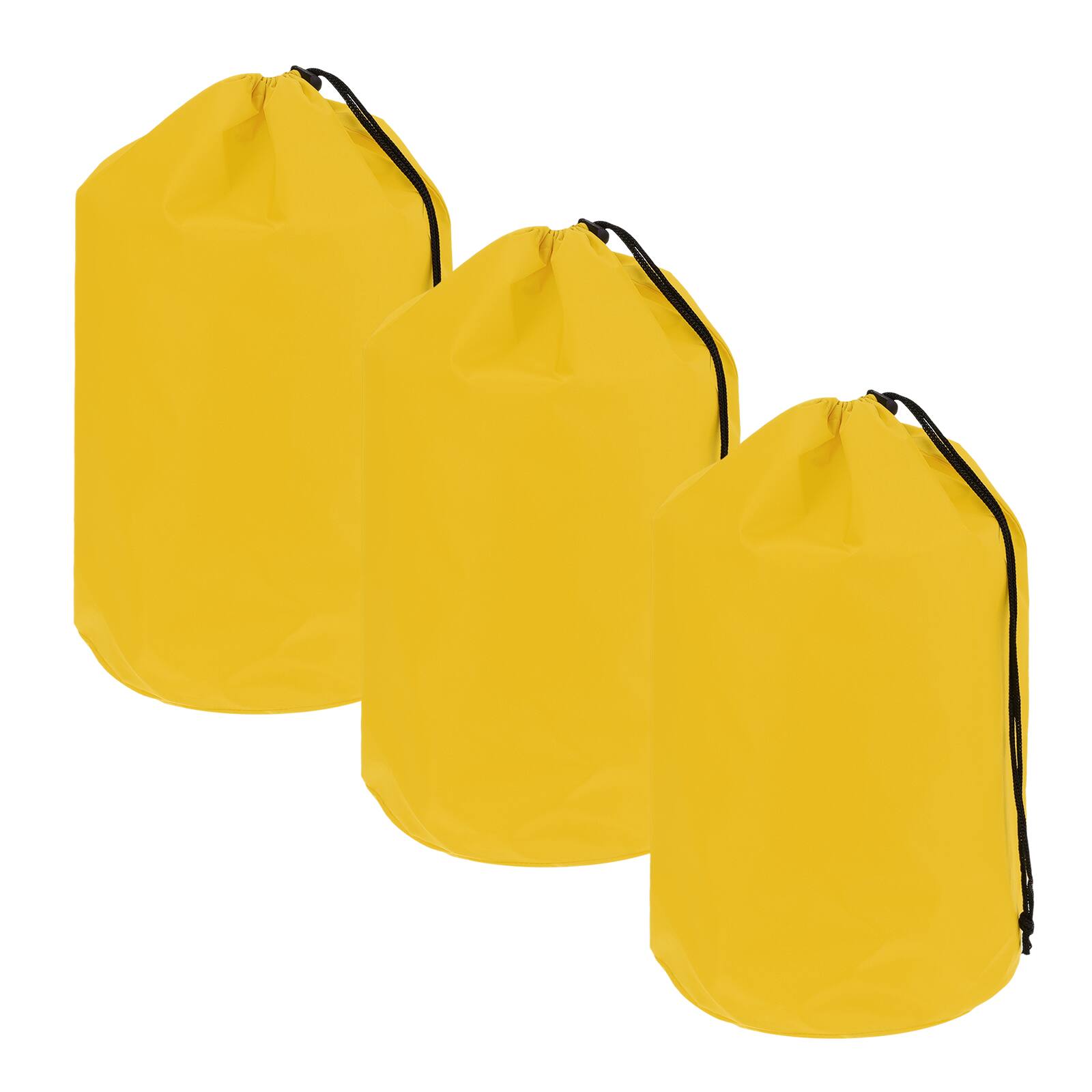 Front. Unique Bargains - Drawstring Bag with Toggle & Cinch - Portable Outdoor Ditty Storage Sack, 9x17in for Backpacking Camping - Yellow.