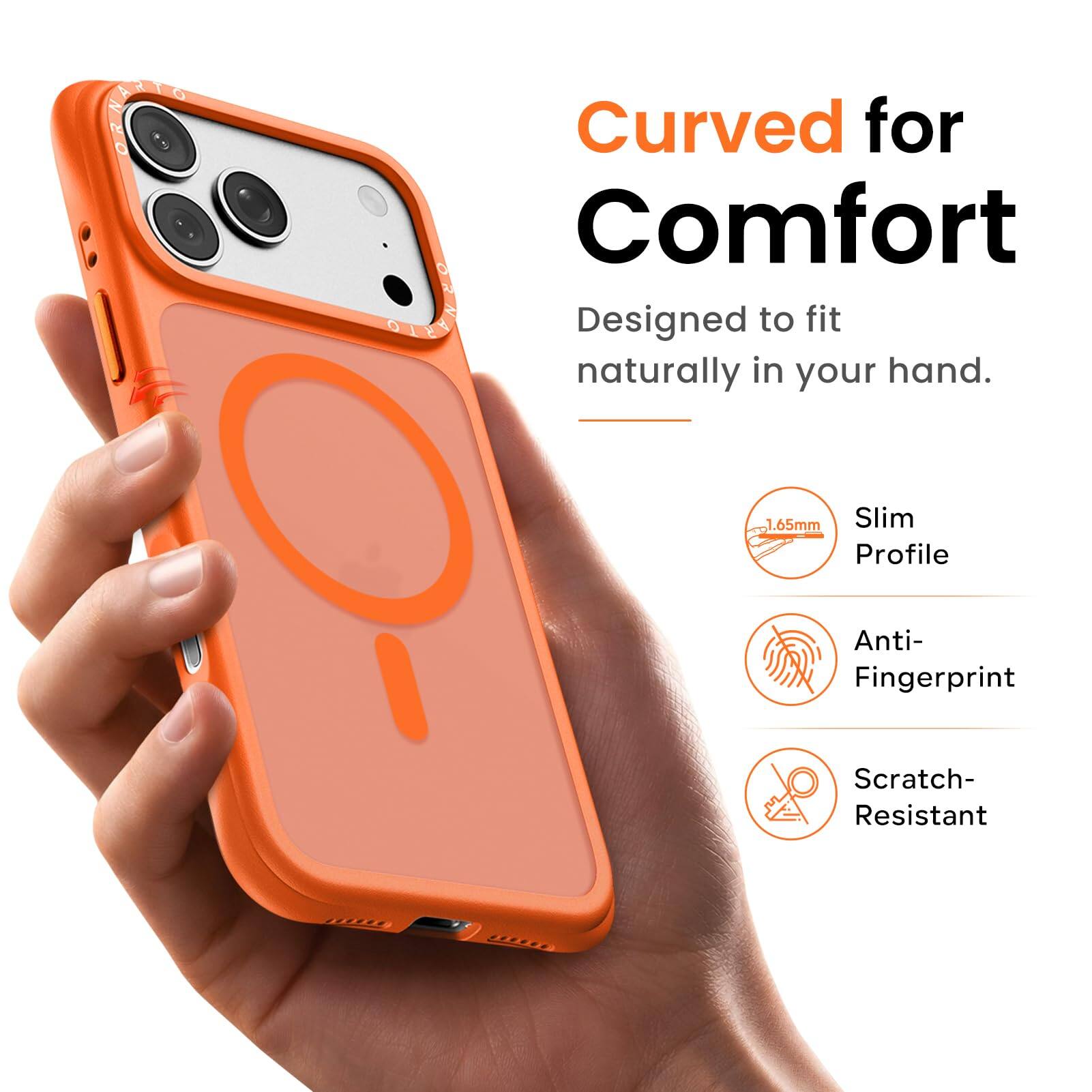Curved for Comfort  
Designed to fit naturally in your hand.  
1.65mm Slim Profile  
Anti-Fingerprint  
Scratch-Resistant