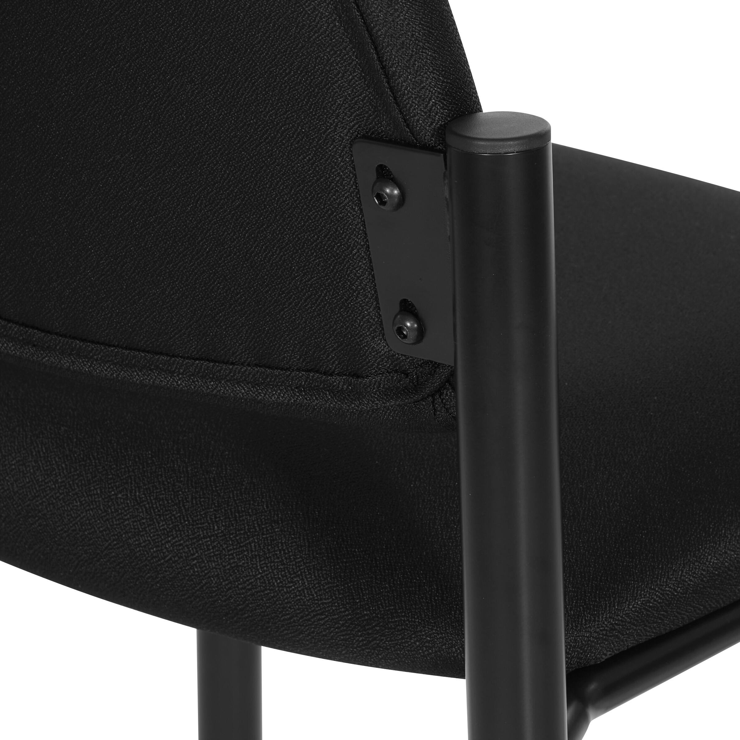 Alt View 1. Office Star Products - Big & Tall Office Guest chairs - Icon Black Fabric.