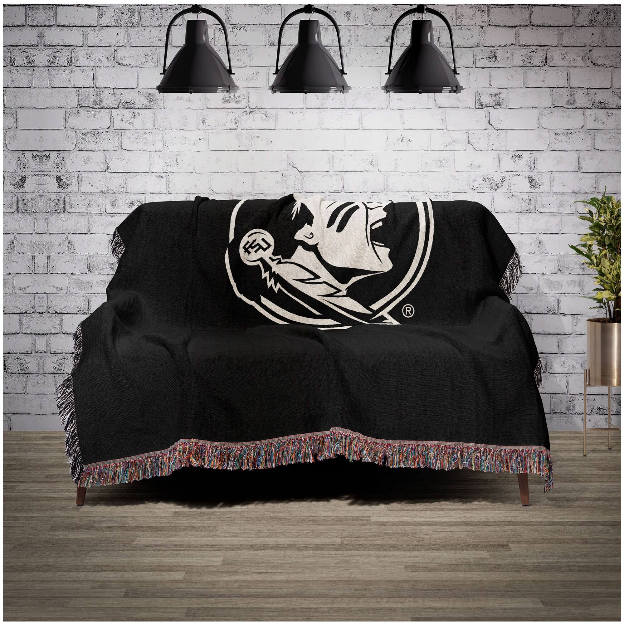 Alt View 1. Chad & Jake - Florida State Seminoles Woven Blanket - Black.
