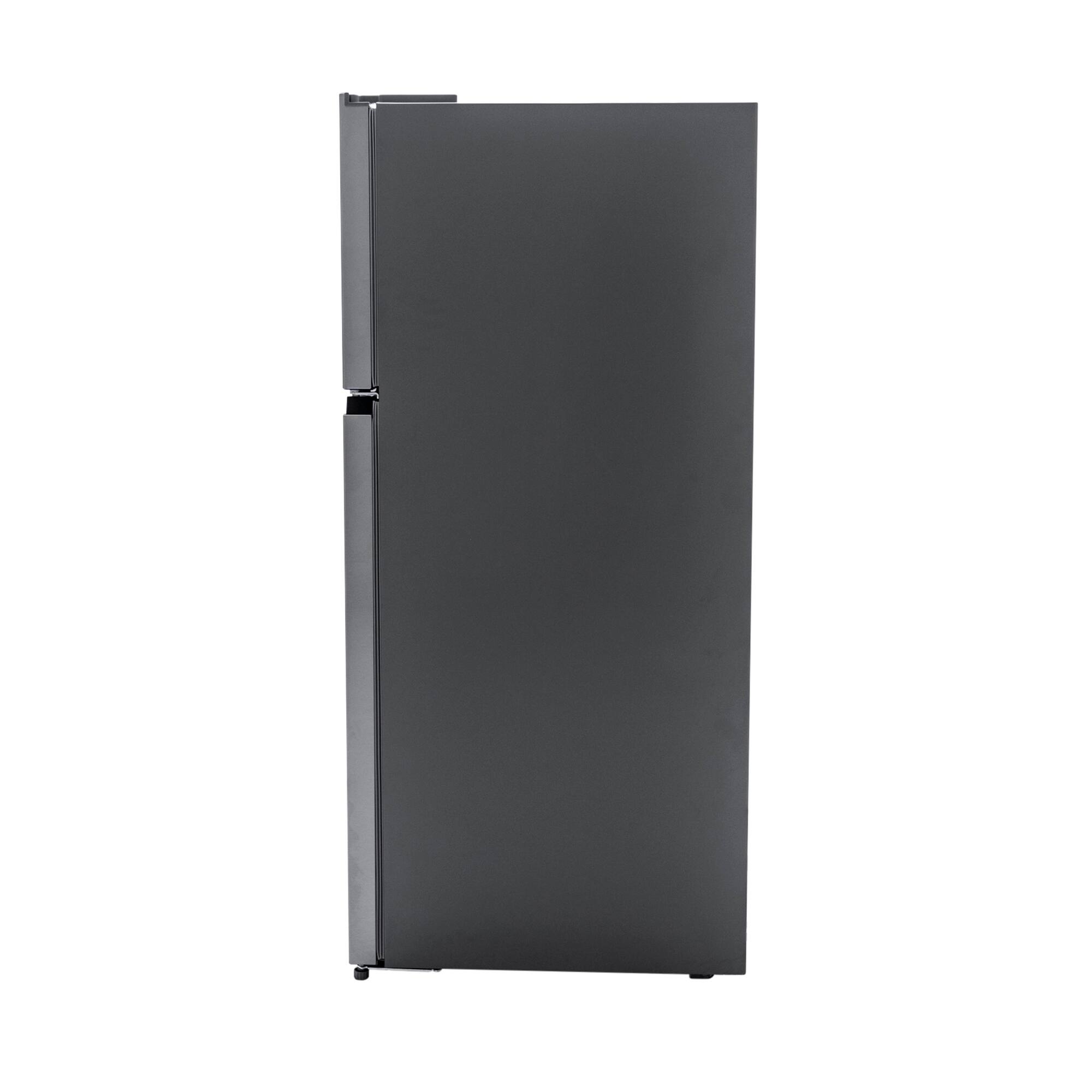Alt View 4. Magic Chef - 17.6 cu. ft. Top-Mount Refrigerator - Stainless Steel.