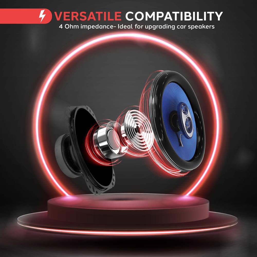 VERSATILE COMPATIBILITY  
4 Ohm impedance - Ideal for upgrading car speakers