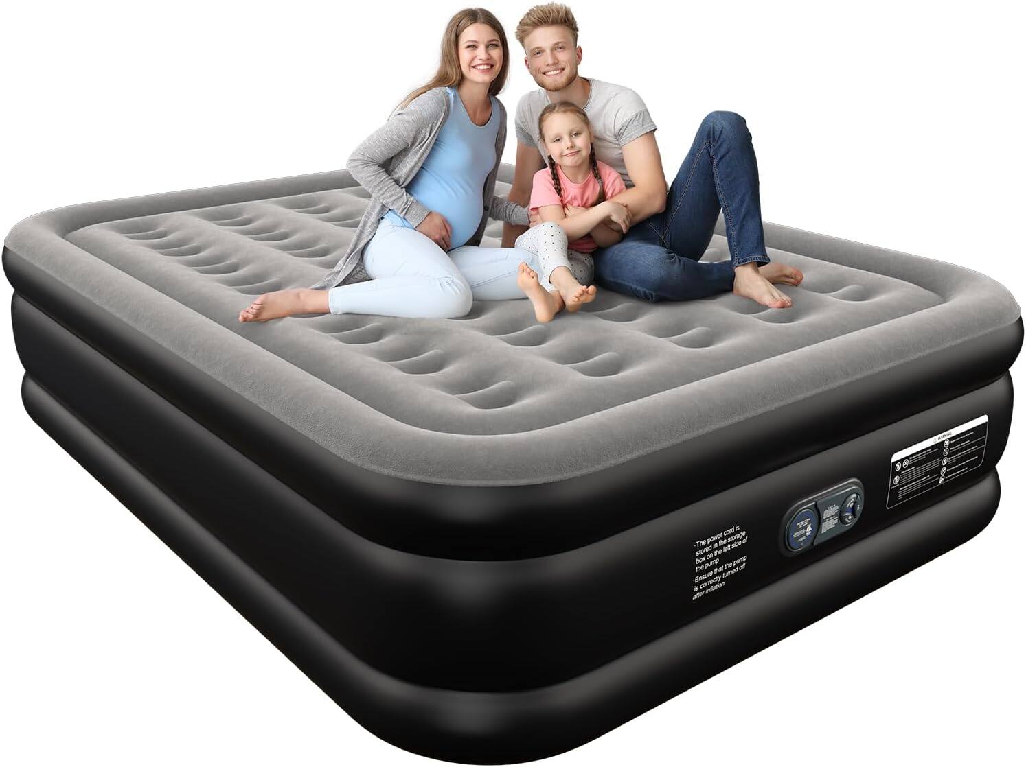 Ezyrest - Queen Air Mattress - Black & Grey