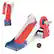Alt View 9. Gymax - Gymax 3 in 1 Toddler Slide w/Basketball Hoop & Basketball Foldable Freestanding Slide Multicolor - Multicolor.