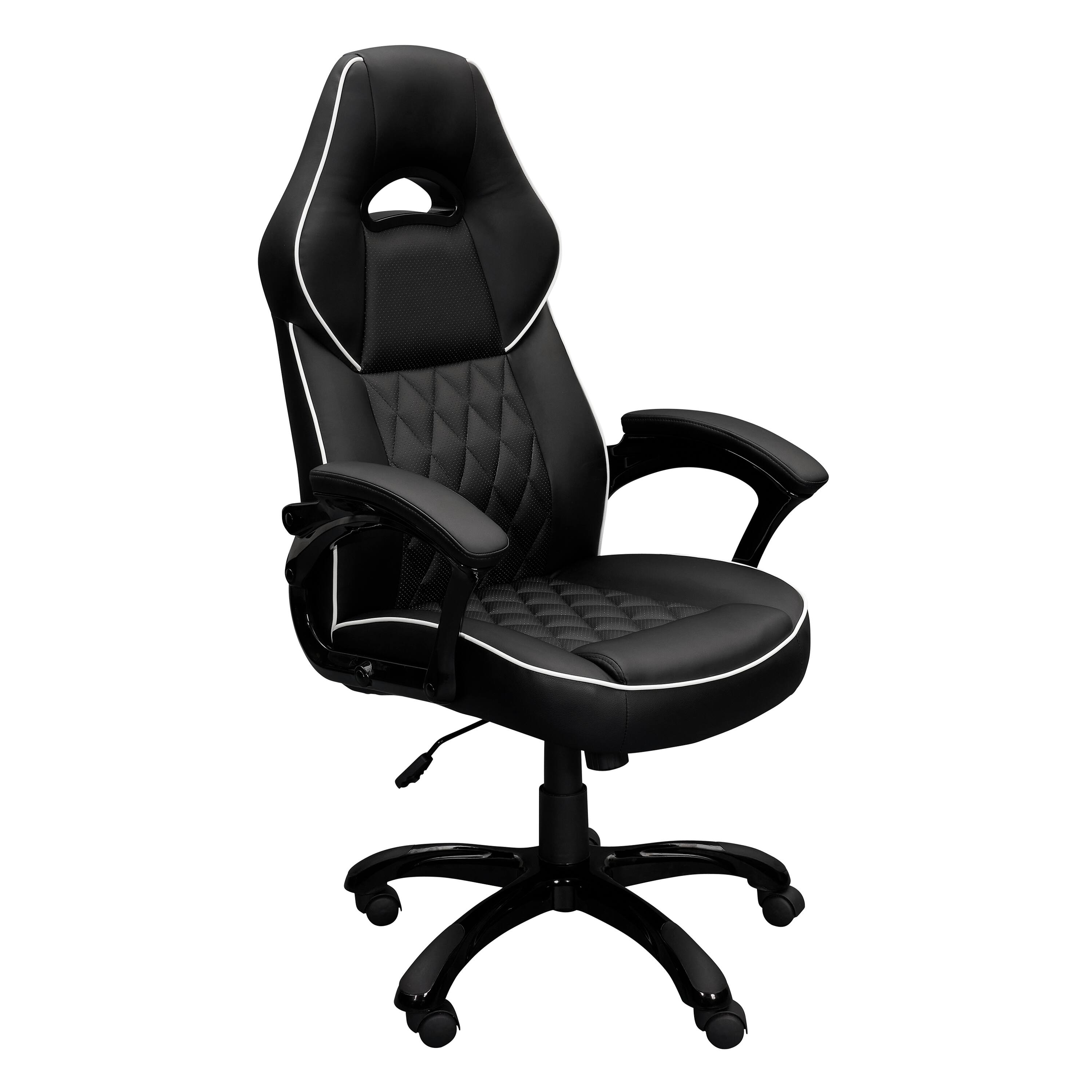 Left. Forest'nSky - High-Back Executive Sport Race Office Chair, Black Ergonomic Racing Style - Black.
