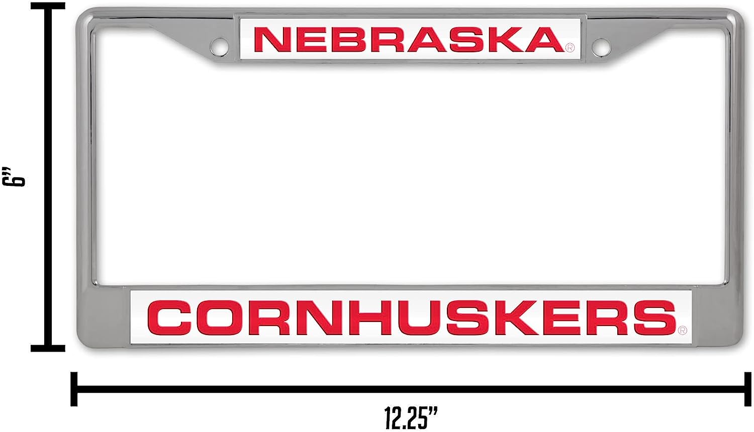 NEBRASKA  
CORNHUSKERS  

6"  
12.25"