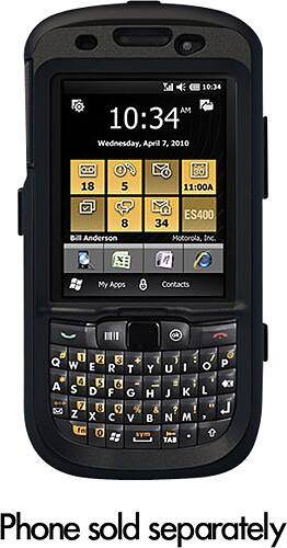 Front Standard. OtterBox - Defender Series Case for Motorola ES 400 Mobile Phones with Extended Battery - Black.