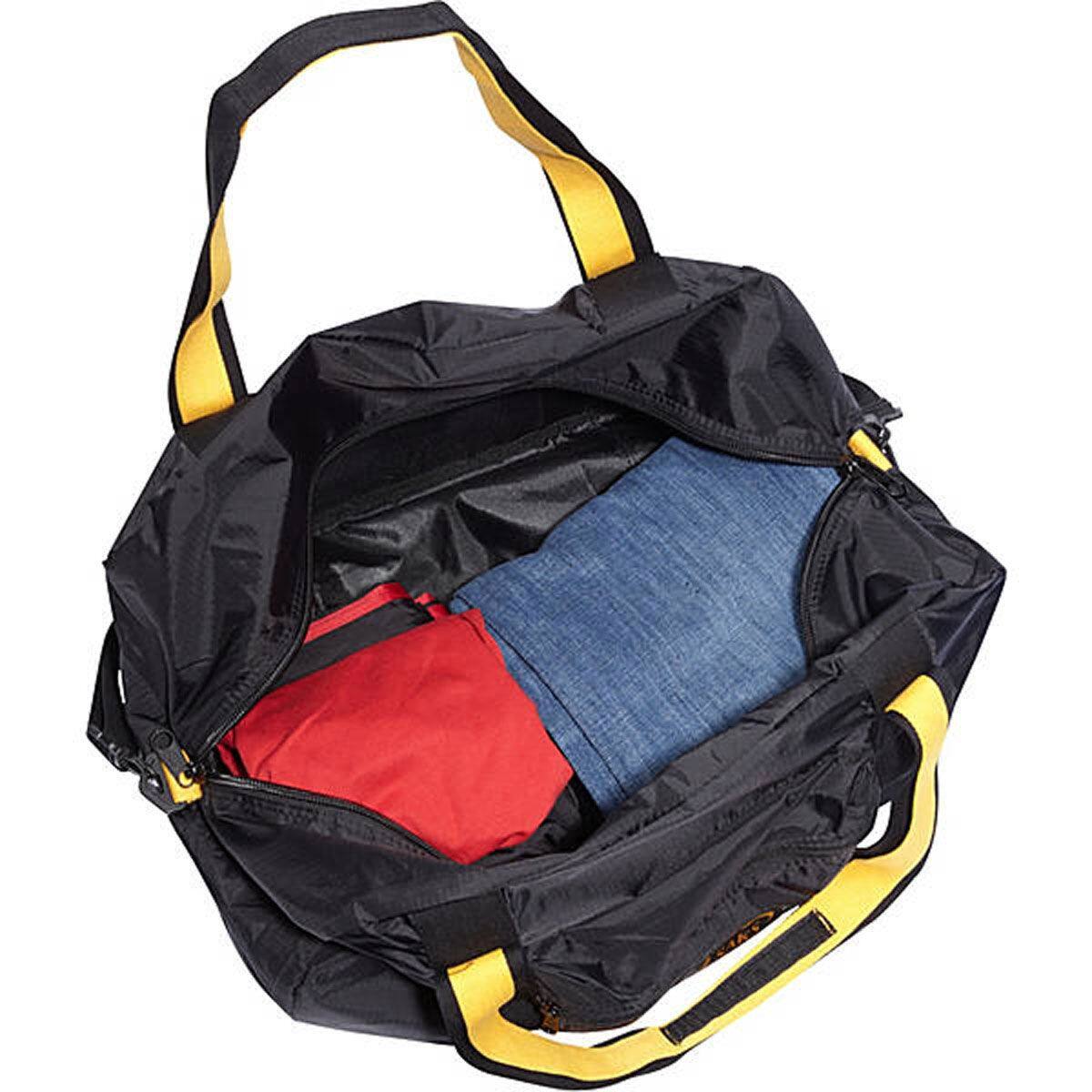 Angle. A.Saks - 22" Carry On Nylon Duffel Bag w/Pouch - Black.