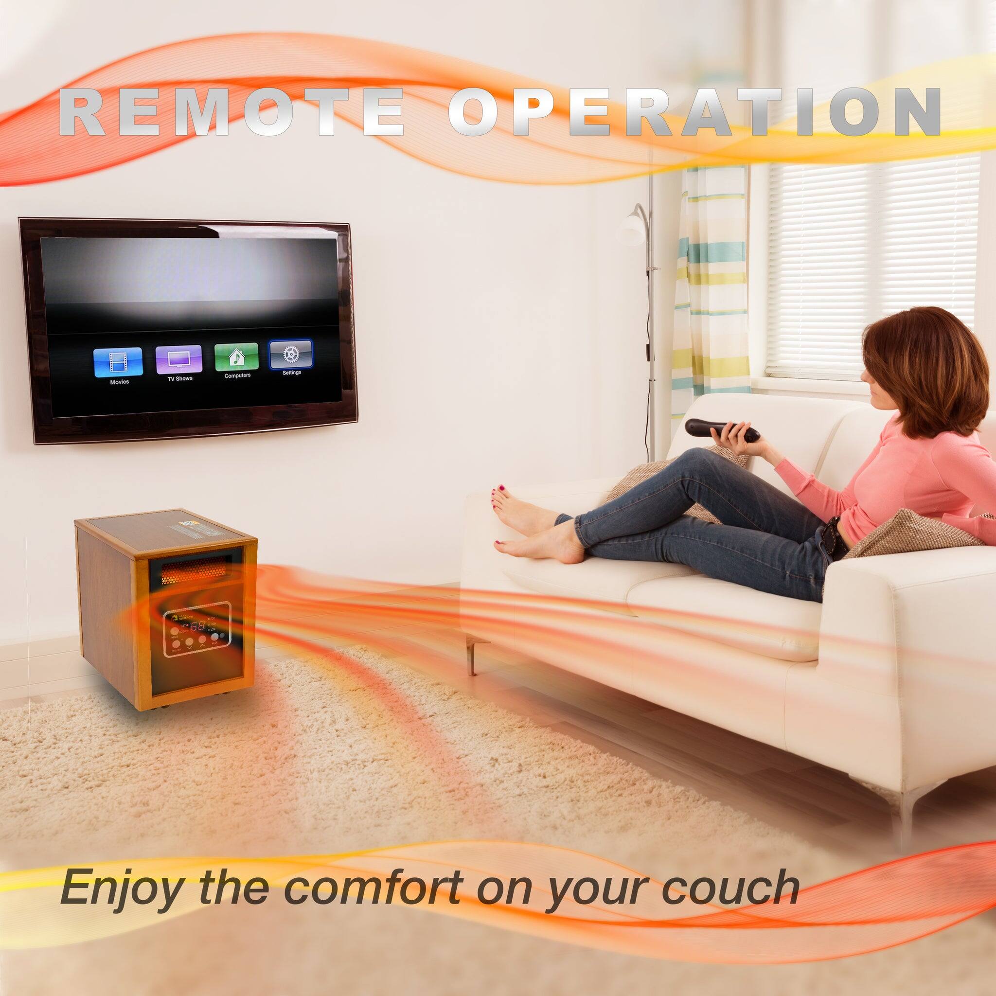 REMOTE OPERATION  
Enjoy the comfort on your couch