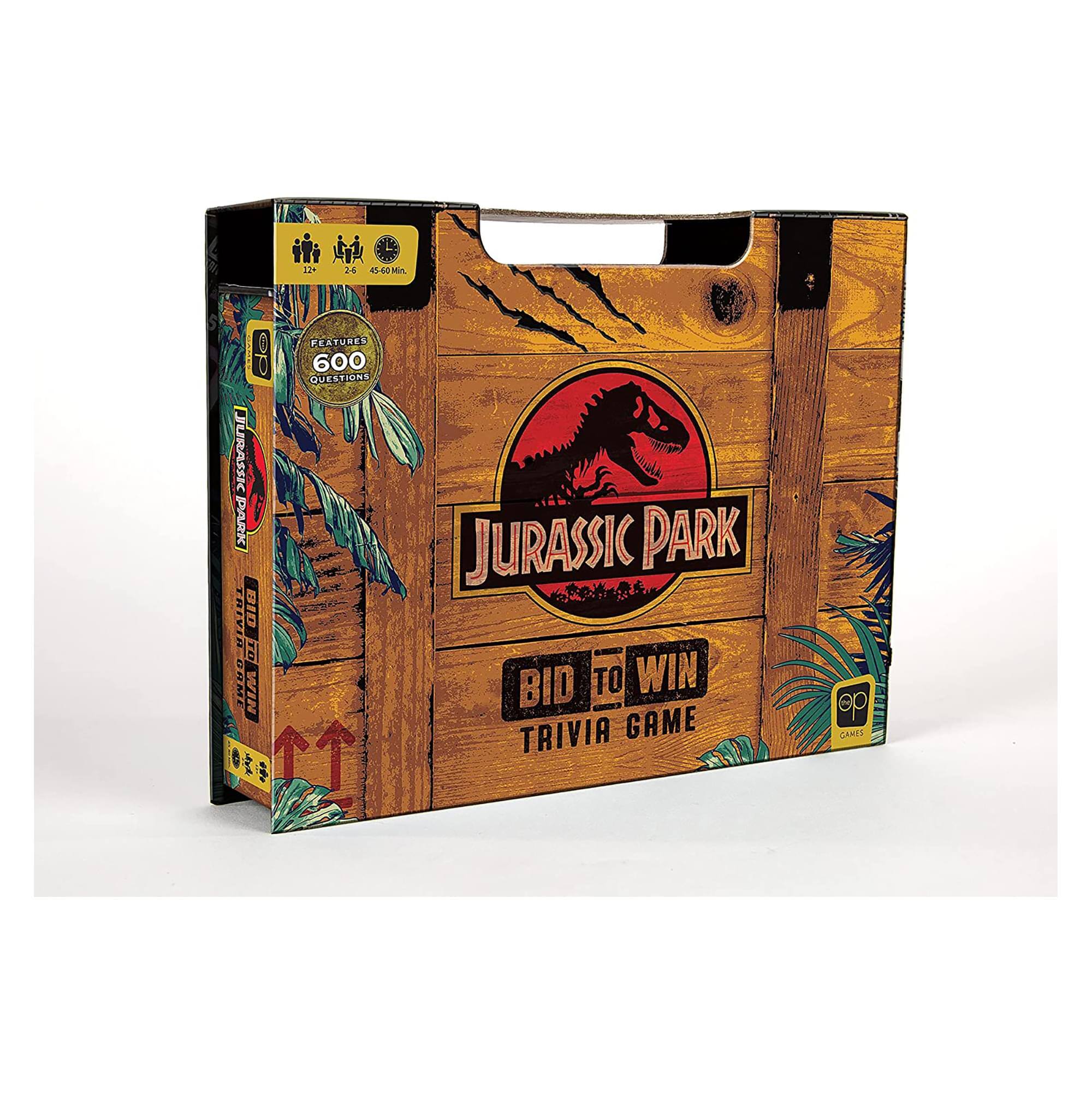 1. 24 45-40 Min. de JURASSIC PARK BID TO WIN TRIVIA GAME FEATURES 600 QUESTIONS JURASSIC PARK BID TO WIN TRIVIA GAME CARES