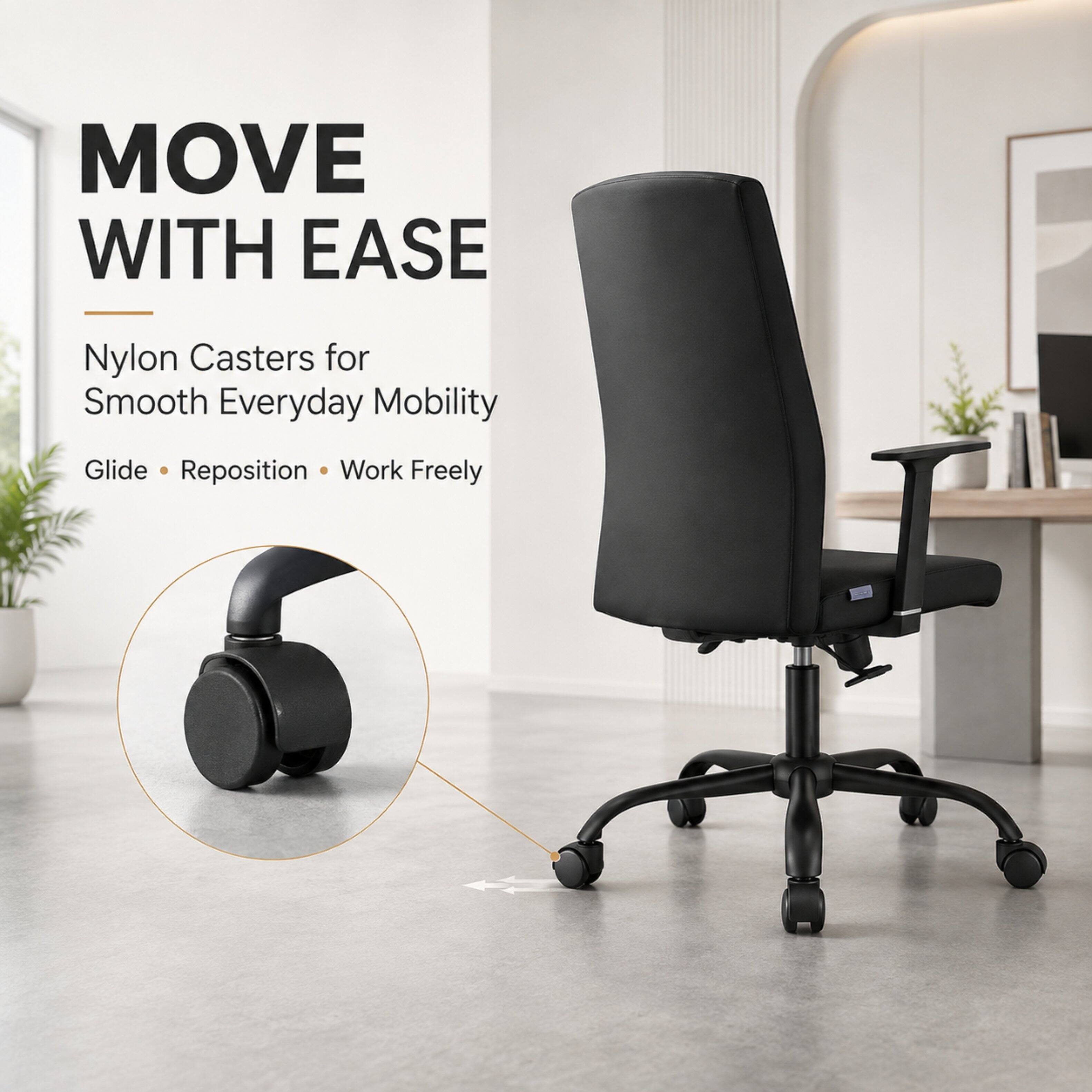 MOVE WITH EASE

Nylon Casters for Smooth Everyday Mobility

Glide • Reposition • Work Freely