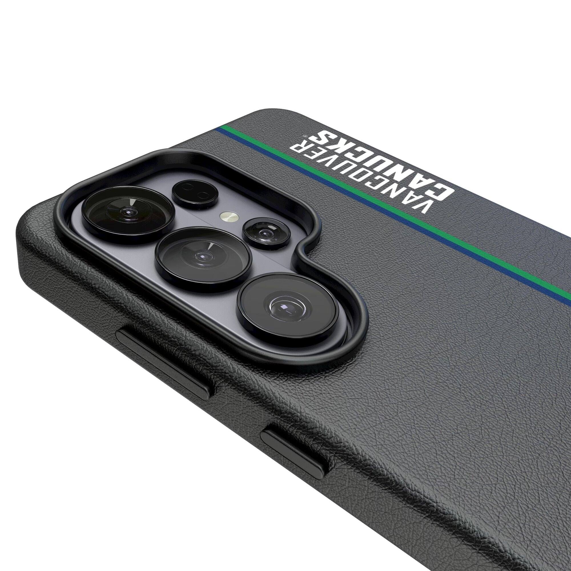 Alt View 2. Keyscaper - Black Vancouver Canucks Galaxy Magnetic Bump Case - S25 Ultra - Black.