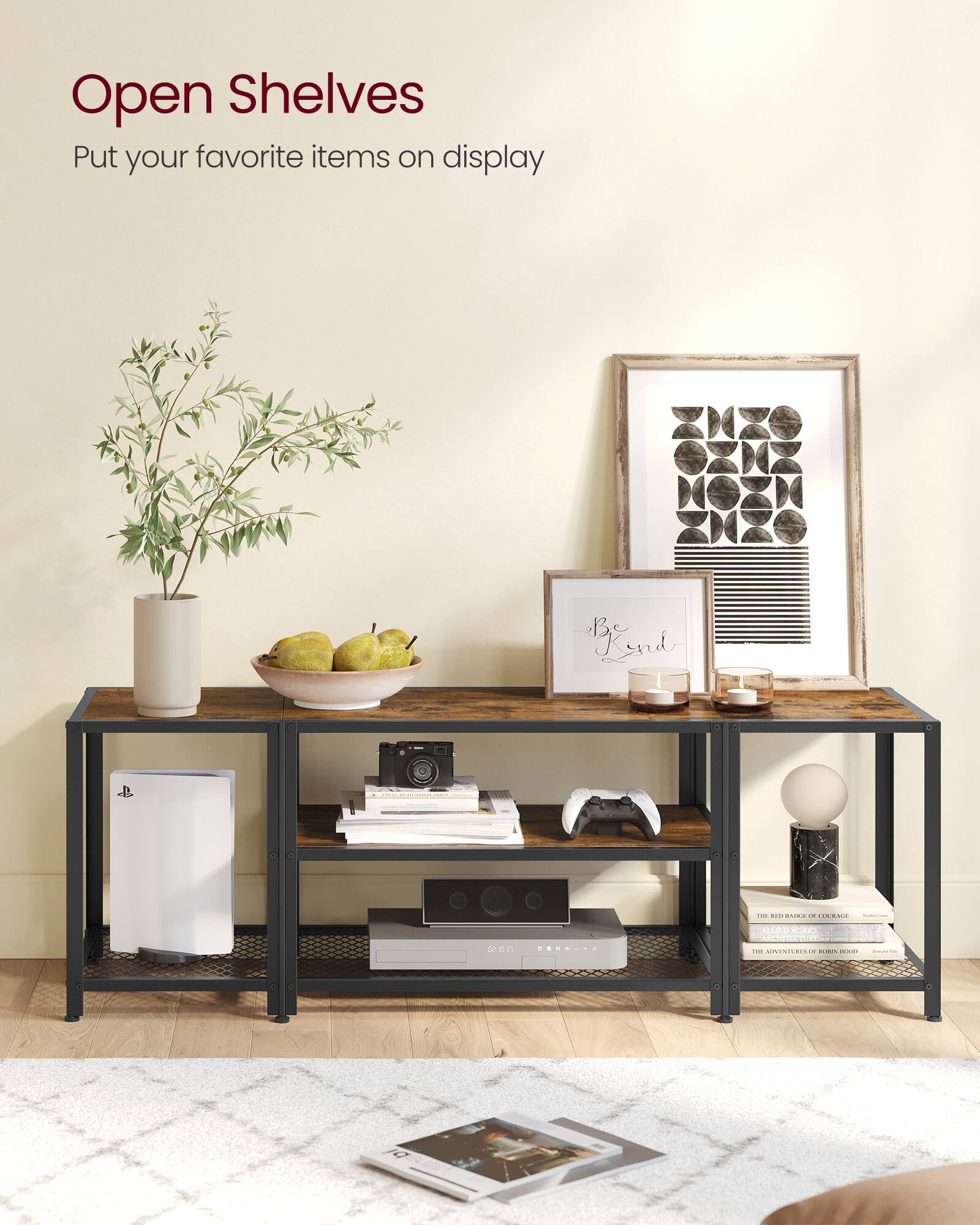 Open Shelves  
Put your favorite items on display