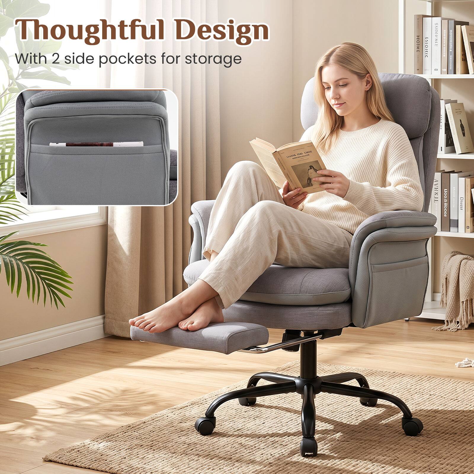 Thoughtful Design With 2 side pockets for storage