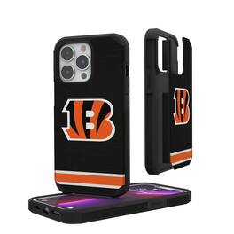 Keyscaper - NFL - Cincinnati Bengals iPhone Rugged Stripe Design Case - 15 - Multicolor
