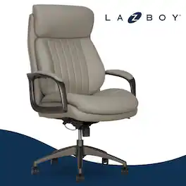 La-Z-Boy - La-Z-Boy® Nova Big & Tall Executive Office Chair with AIR Lumbar - Gray